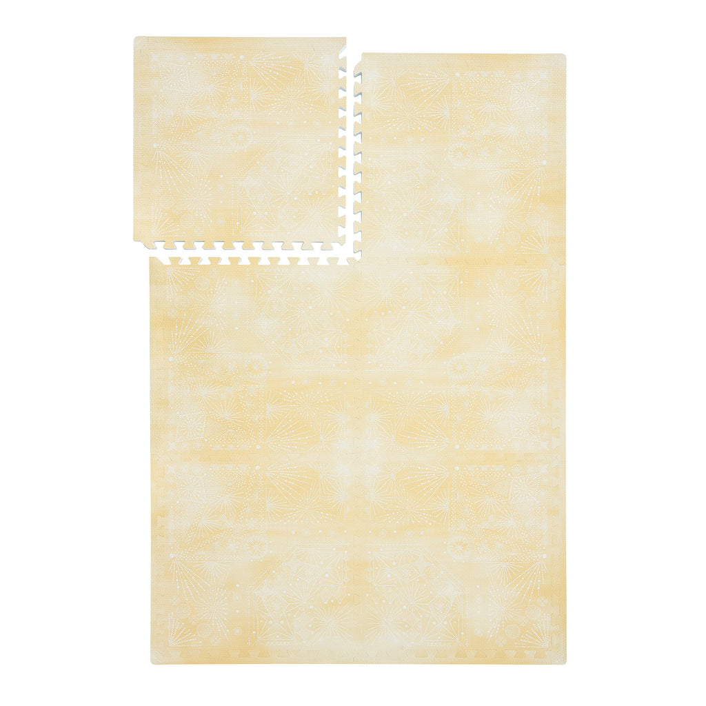 PopsyKosy Firework Champagne Yellow EVA play mat dual-side reversible pattern display