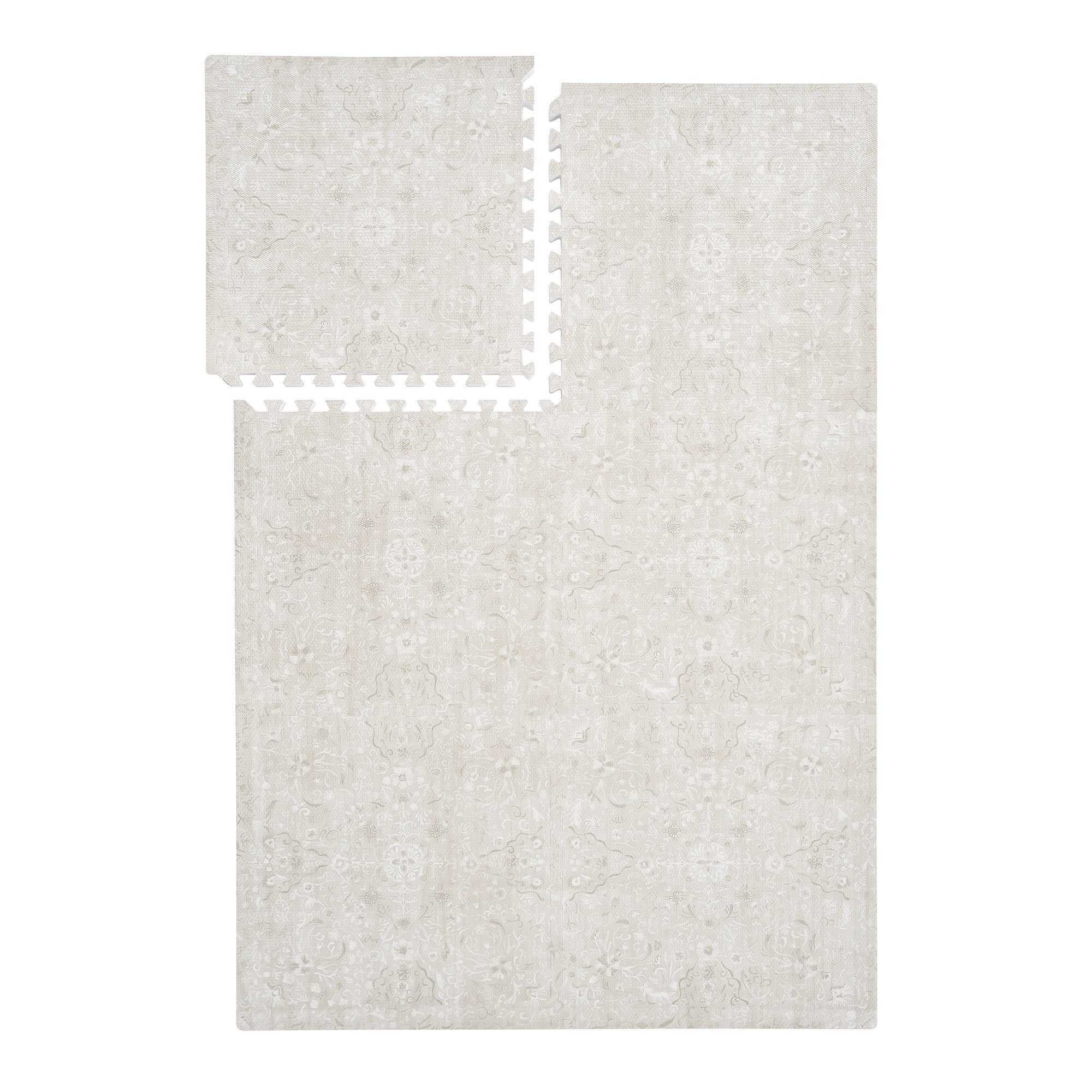 PopsyKosy Persian Garden Pearl Beige EVA play mat dual-side reversible pattern display