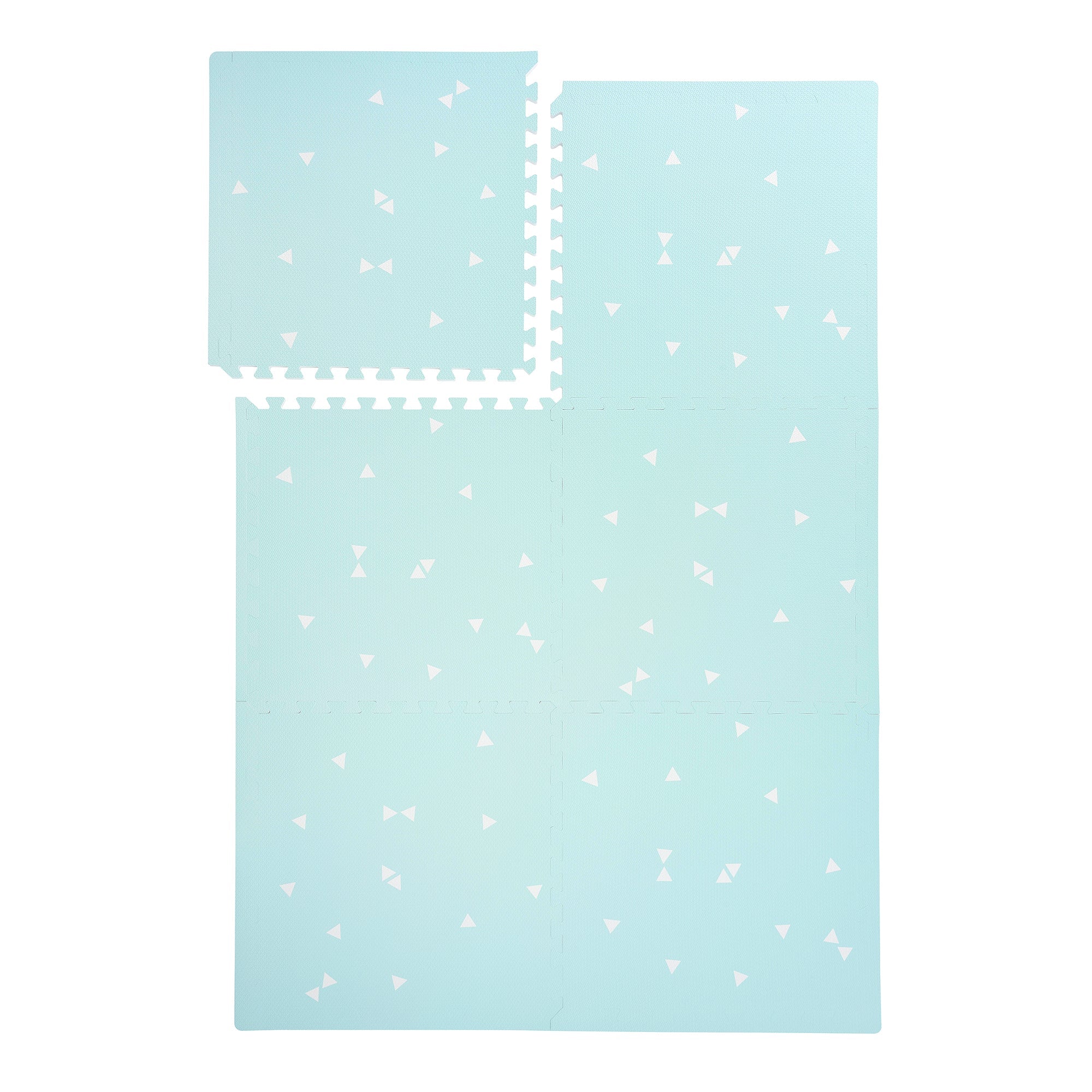 PopsyKosy Totem Triangles Blue EVA play mat dual-side reversible pattern display