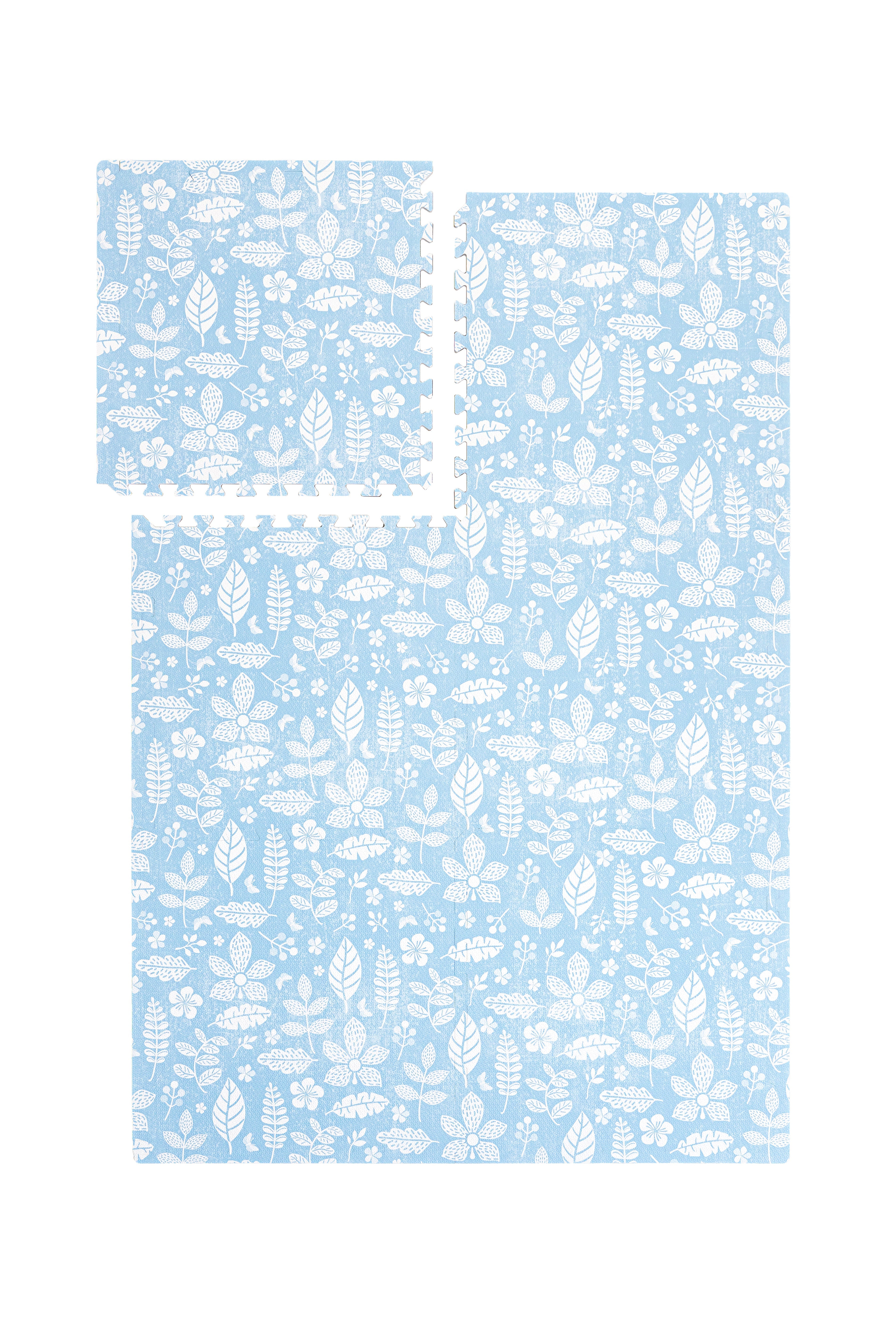 PopsyKosy Tranquil Flower Ocean Blue EVA play mat dual-side reversible pattern display