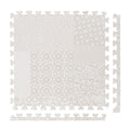 PopsyKosy Totem Beige non-toxic EVA play mat - beige totem pattern interlocking tiles top view