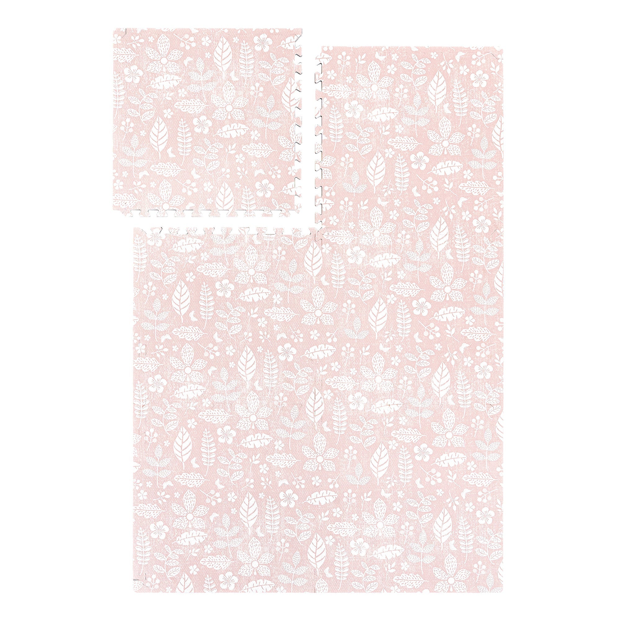 PopsyKosy Tranquil Flower Baby Coral EVA play mat dual-side reversible pattern display
