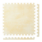 PopsyKosy Firework Champagne Yellow non-toxic EVA play mat - champagne yellow firework pattern interlocking tiles top view