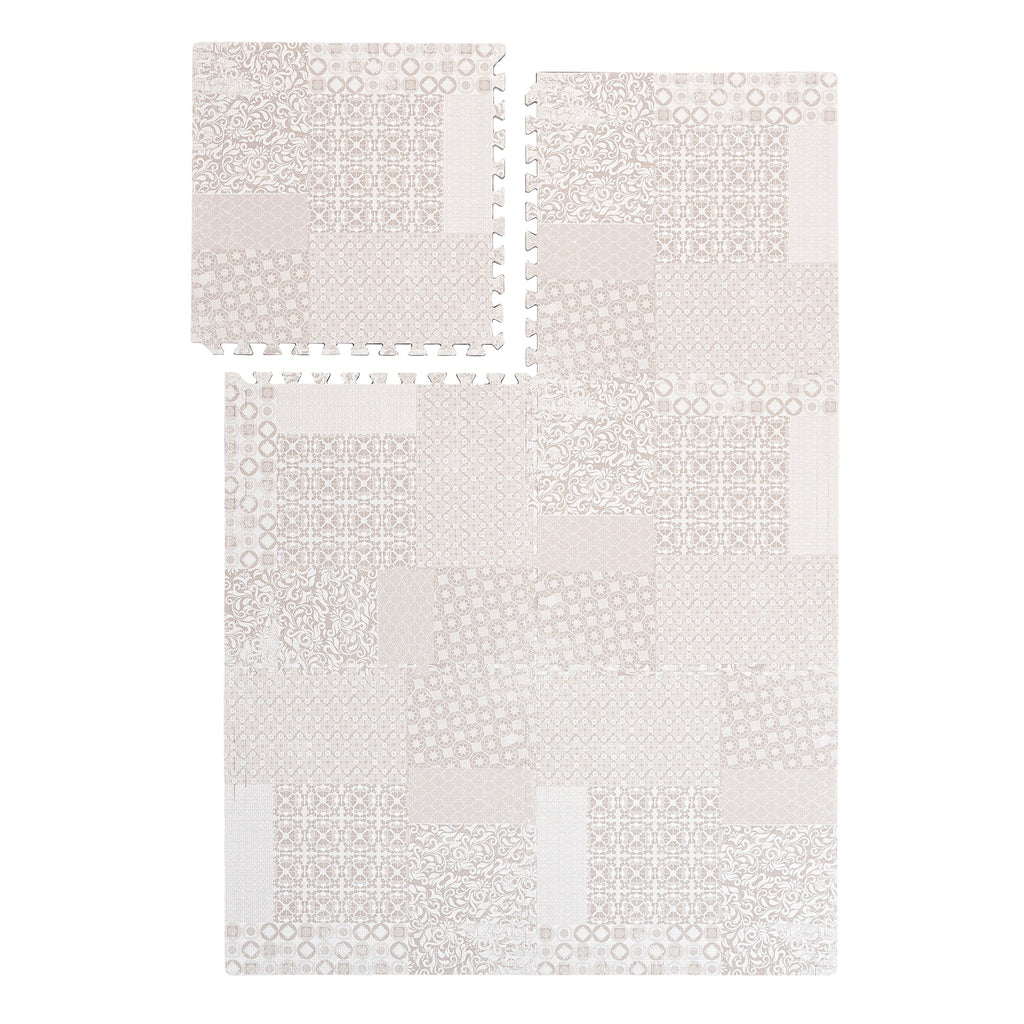 PopsyKosy Totem Beige EVA play mat dual-side reversible pattern display