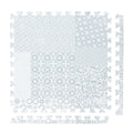 PopsyKosy Totem Gray non-toxic EVA play mat - gray totem pattern interlocking tiles top view
