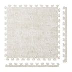 PopsyKosy Persian Garden Pearl Beige non-toxic EVA play mat - pearl beige Persian garden pattern interlocking tiles top view