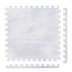 PopsyKosy Firework Lavender Grey non-toxic EVA play mat - lavender grey firework pattern interlocking tiles top view