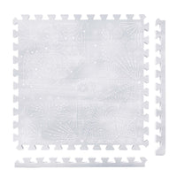 PopsyKosy Firework Lavender Grey non-toxic EVA play mat - lavender grey firework pattern interlocking tiles top view