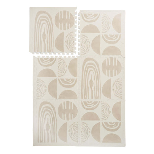PopsyKosy Boulder Desert Sand EVA foam play mat dual-side display showing stone texture pattern on both faces