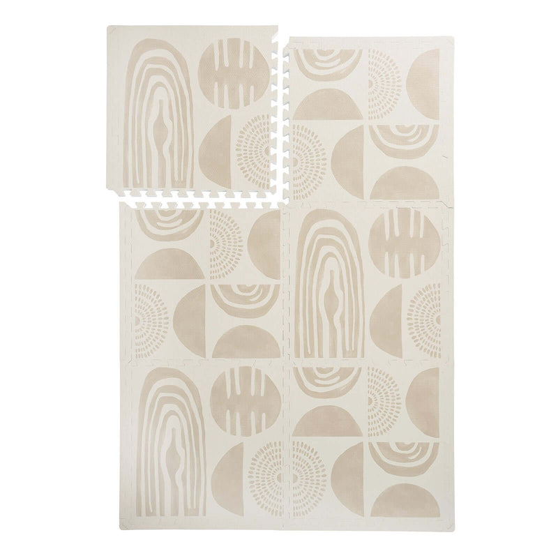 PopsyKosy Boulder Desert Sand EVA foam play mat dual-side display showing stone texture pattern on both faces