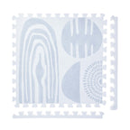 PopsyKosy Boulder Glacier Grey non-toxic EVA play mat cool grey stone-texture interlocking tiles top view